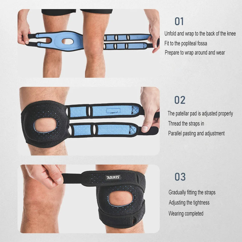 1PC Patella Knee Brace Knee Compression Sleeve Support for Women Men Knee Pain Arthritis Pain Sport Knee Guard Knee Pads