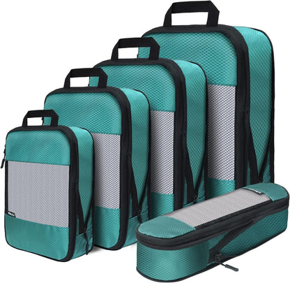 Compression Packing Cubes for Suitcases,5 Set Travel Essentials, Lightweight