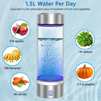 2024 Hydrogen Water Bottle,Hydrogen Water Bottle Generator,3Min Quick Electrolysis,Suitable for Travel,Exercise,Gift for Love